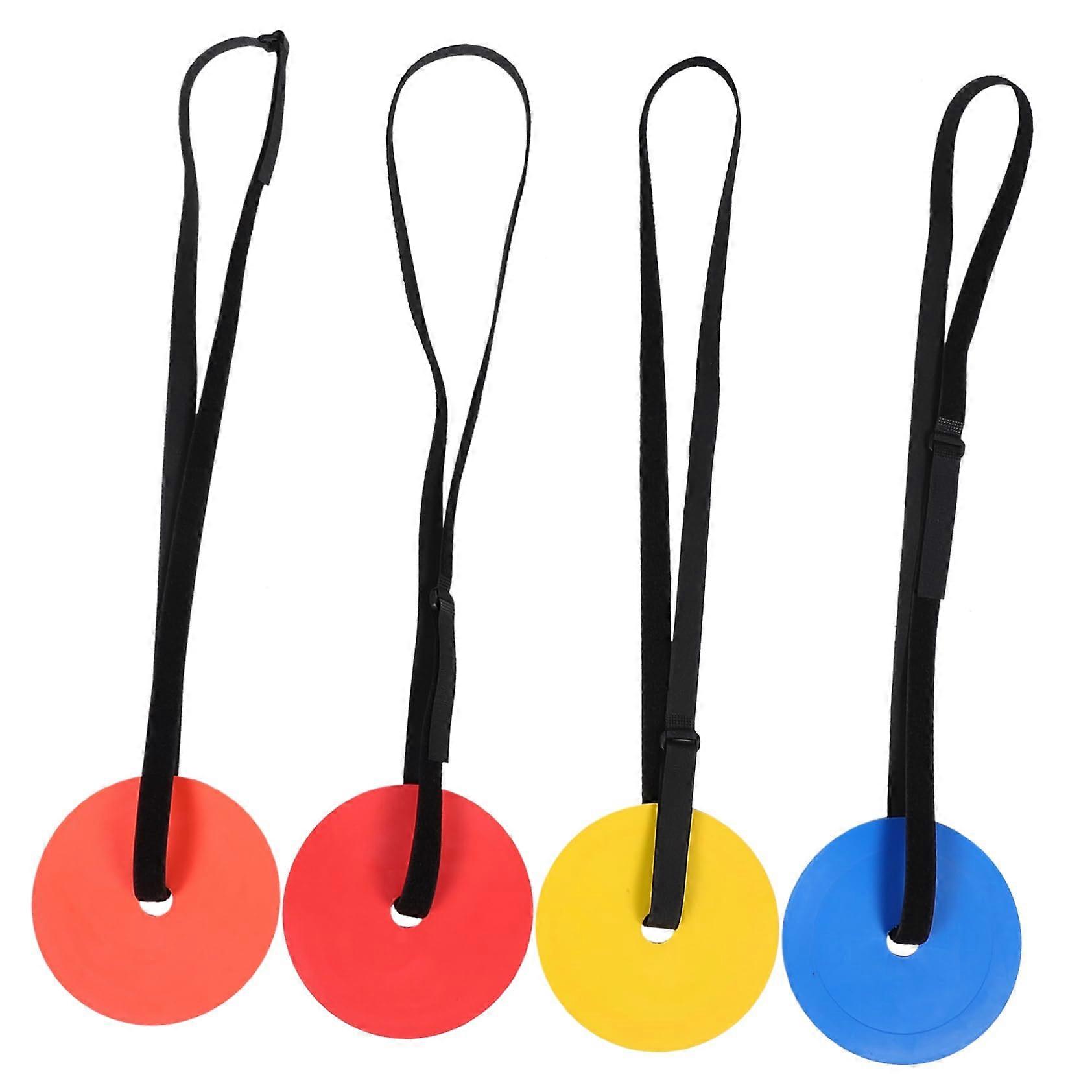 4pcs Soccer Training Cones Flat Sports Target Discs for Multisport Practice Bright Durable Markers
