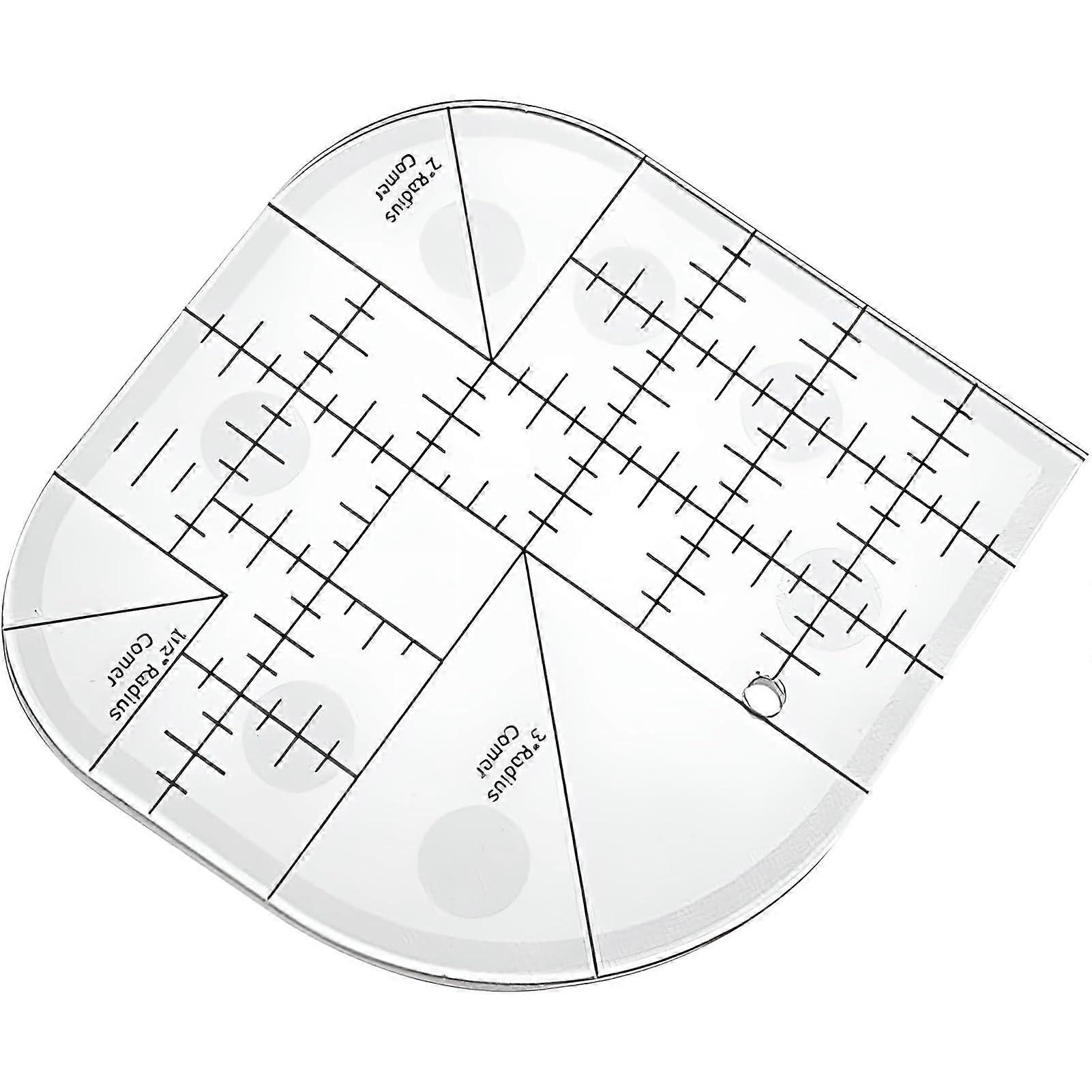 Quilting Ruler with Smooth Curve Cutting, Non Slip Design, Patchwork Tool for Rounded Corners