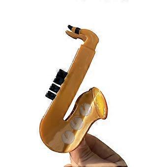 Saxofoon haarclip goudbruin acetaat klauw veilige grip retro muziekinstrument accessoire