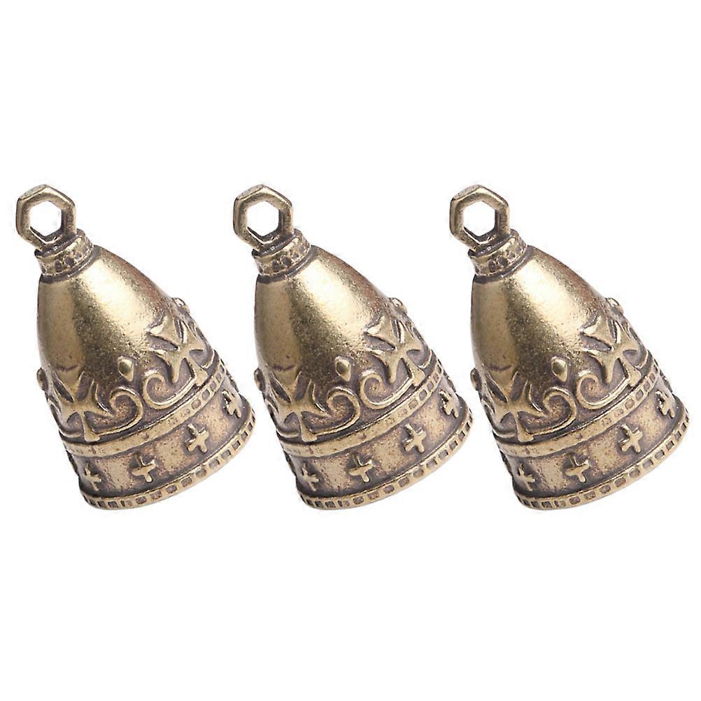 Antique Copper Bell Pendant for Decoration 3Pcs Chimes