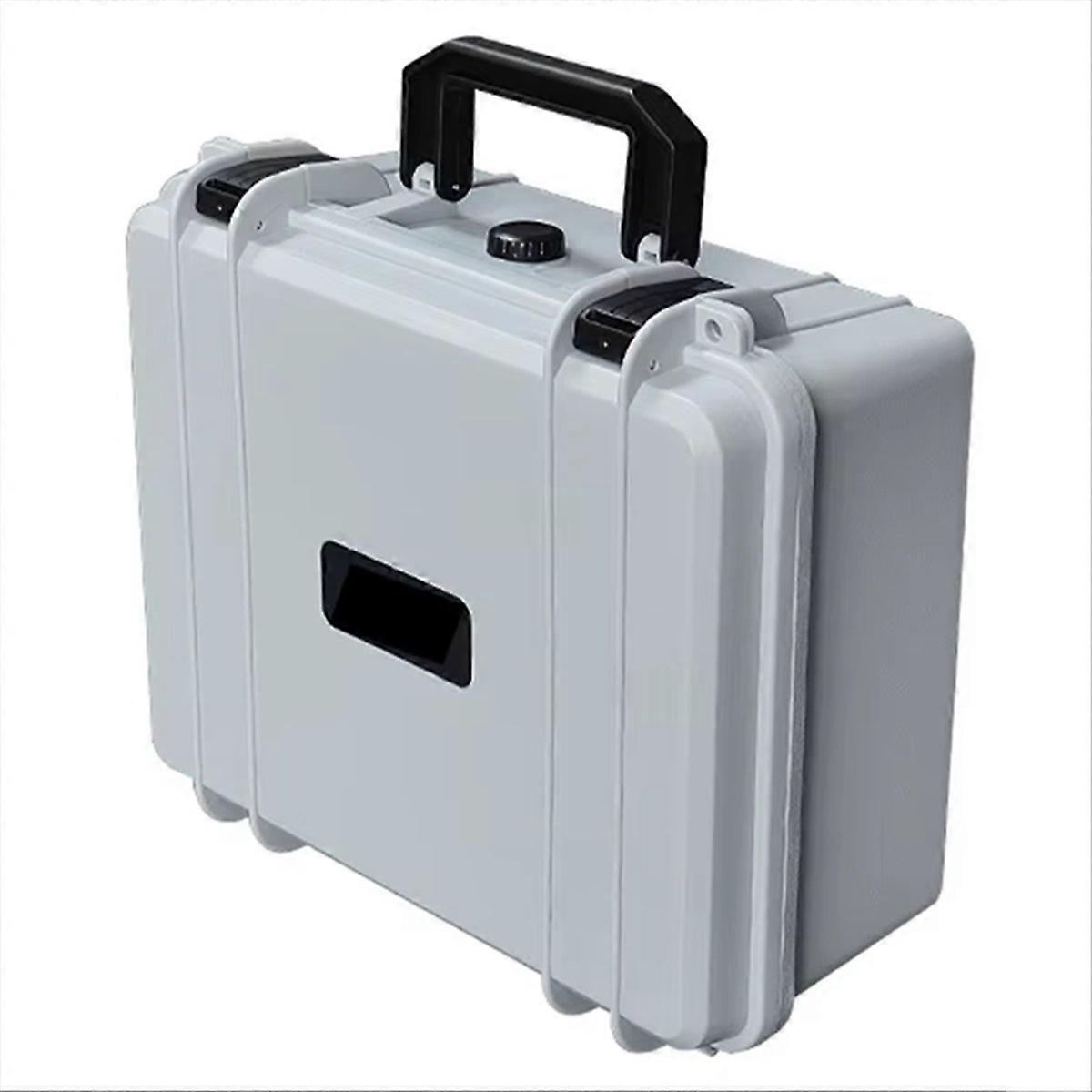 Portable Suitcase Thicken Plastic Hard Case with Sponge Grey