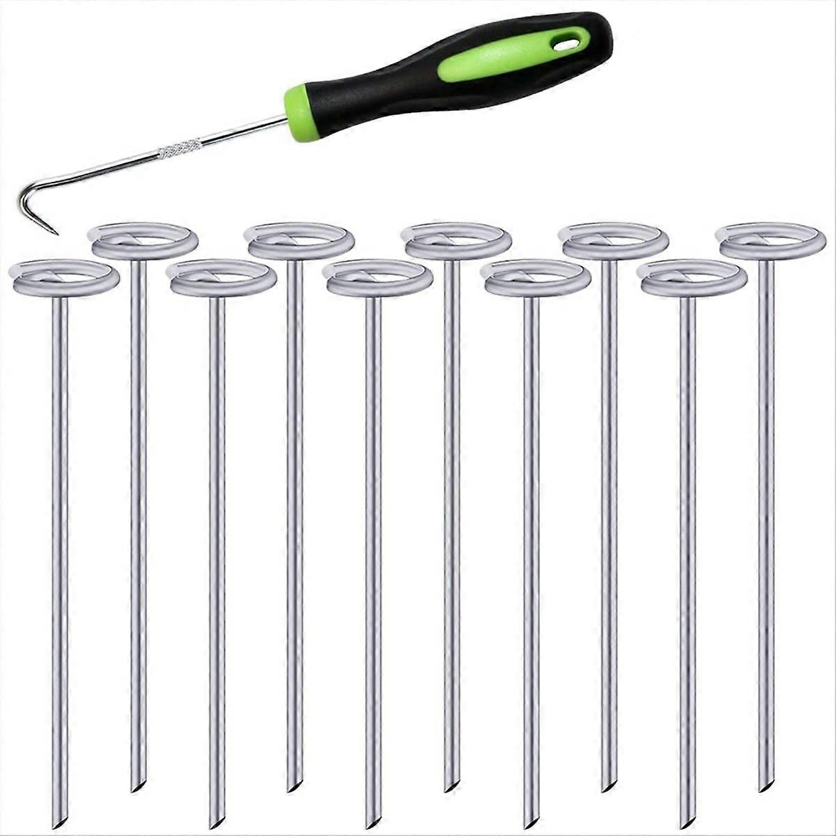 50Pcs Circle Top Landscape Staples, 6Inch Garden Stake
