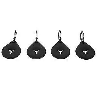 Dog Garbage Bag Clip Silicone Holder for Pets Hands-Free 4Pcs Black