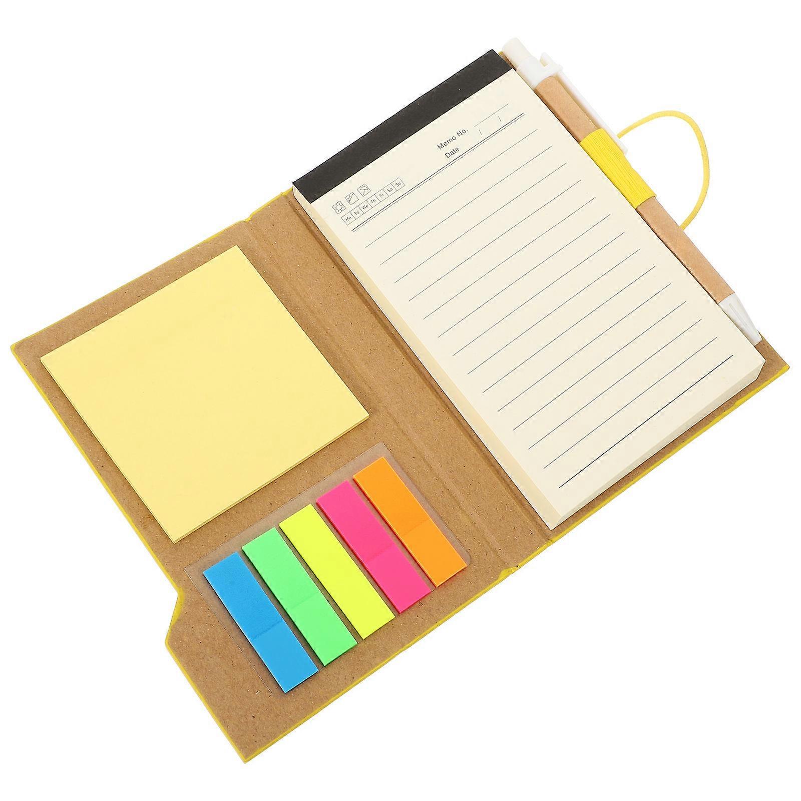 Wood Grain Notebook for Daily Use 1Sets Convenient Sticky Planning Notepad