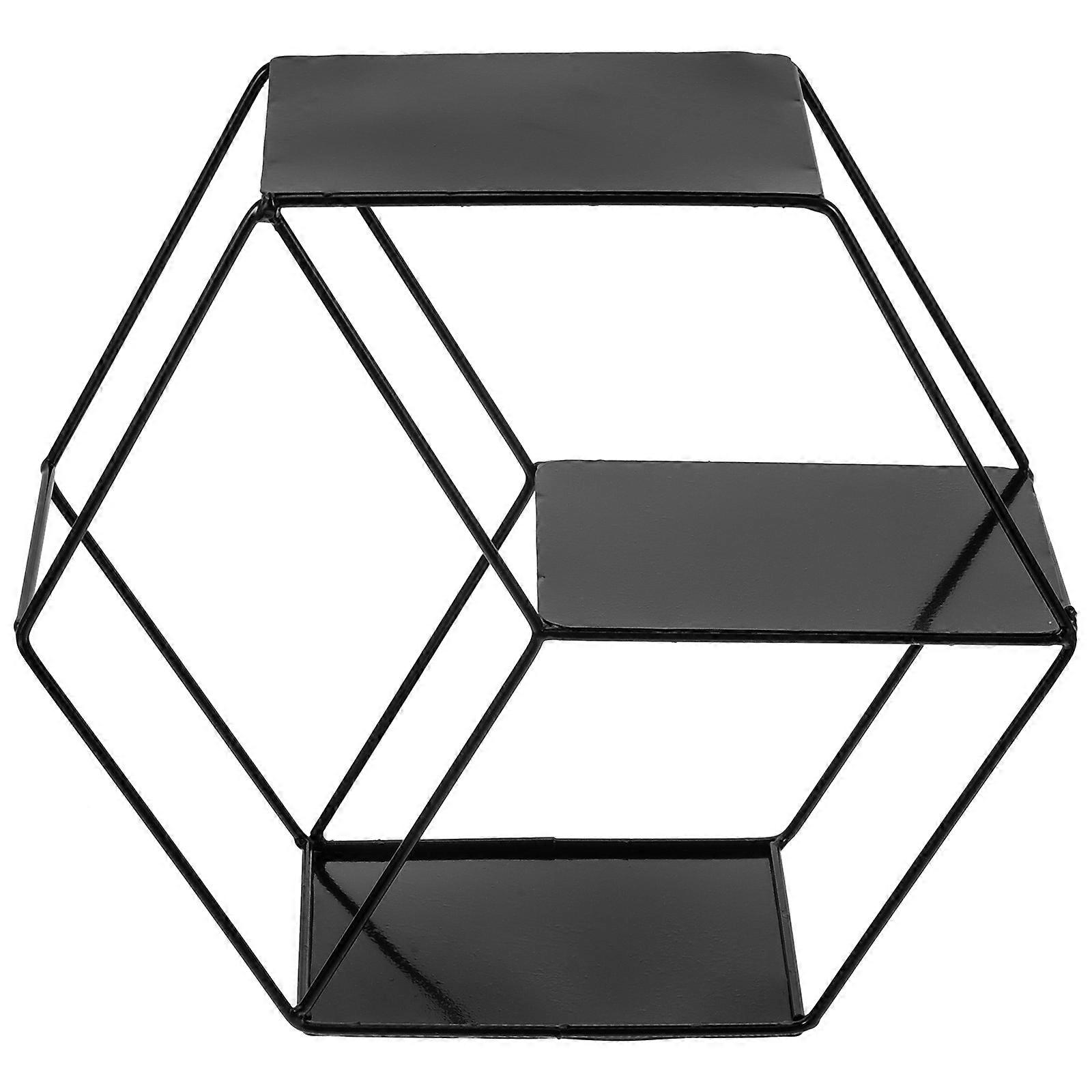 Creative Hexagon Storage Rack Wall Decor for Storage Use