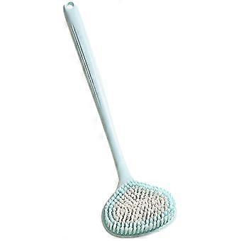 Pink Long Handle Bath Brush for Deep Cleaning Bathroom Use