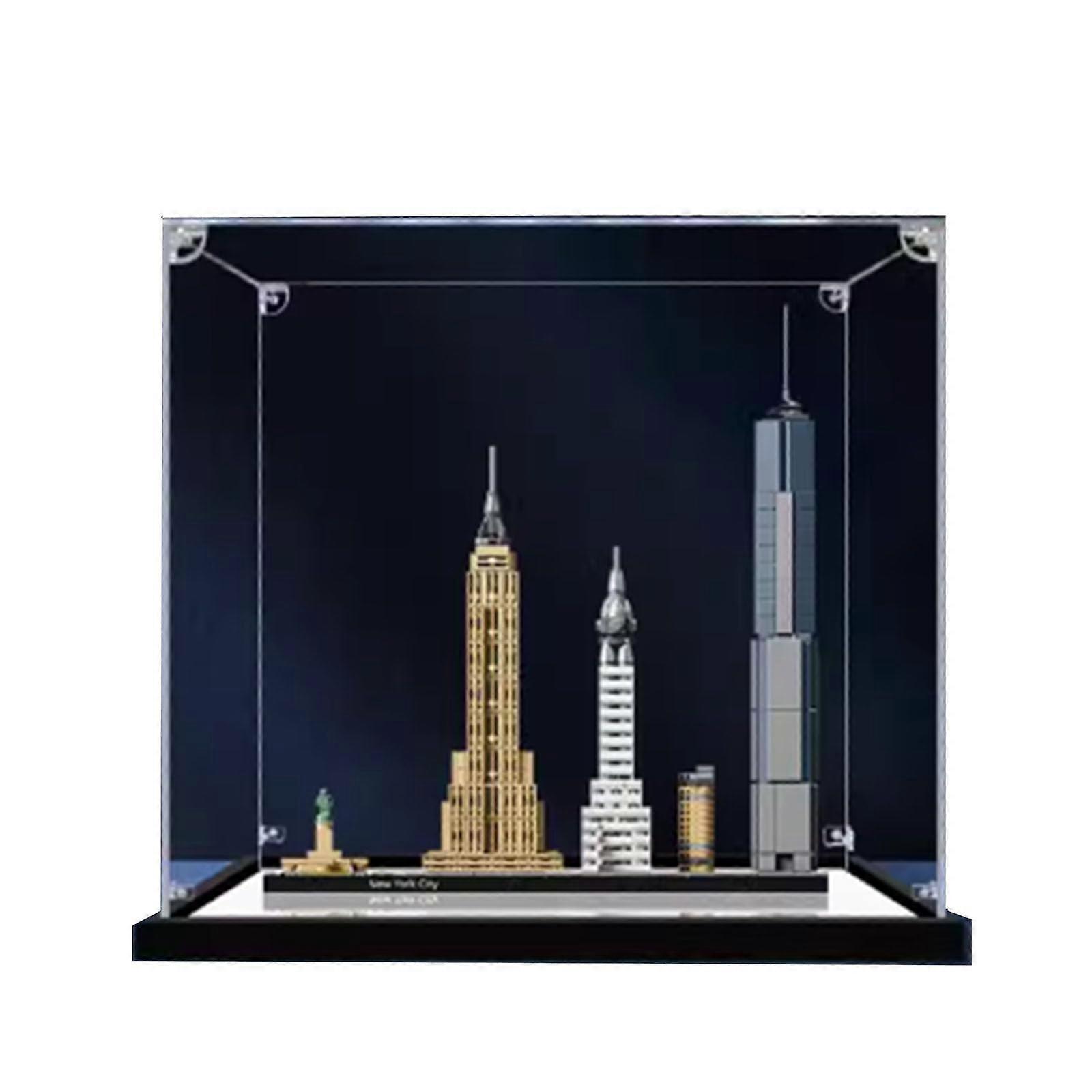 Display Case Acrylic DustProof Clear Showcase for  Architecture 21028  York with Base