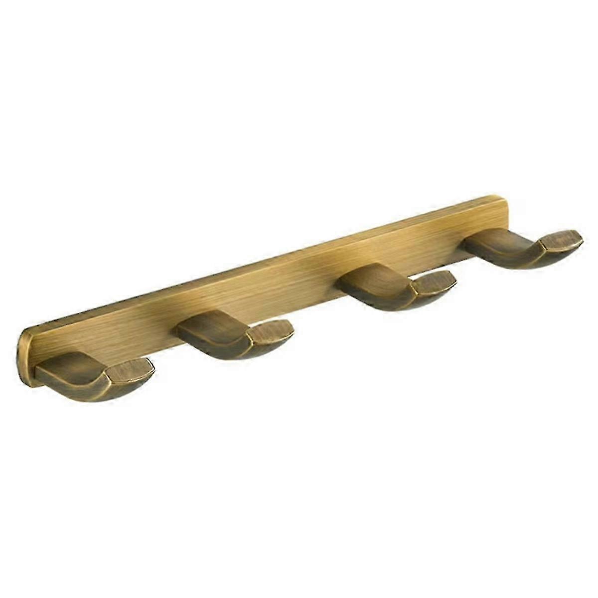 Bathroom Wall Hook Rack with 4 Sturdy Hooks, Classic Bronze Finish, Durable Copper Construction