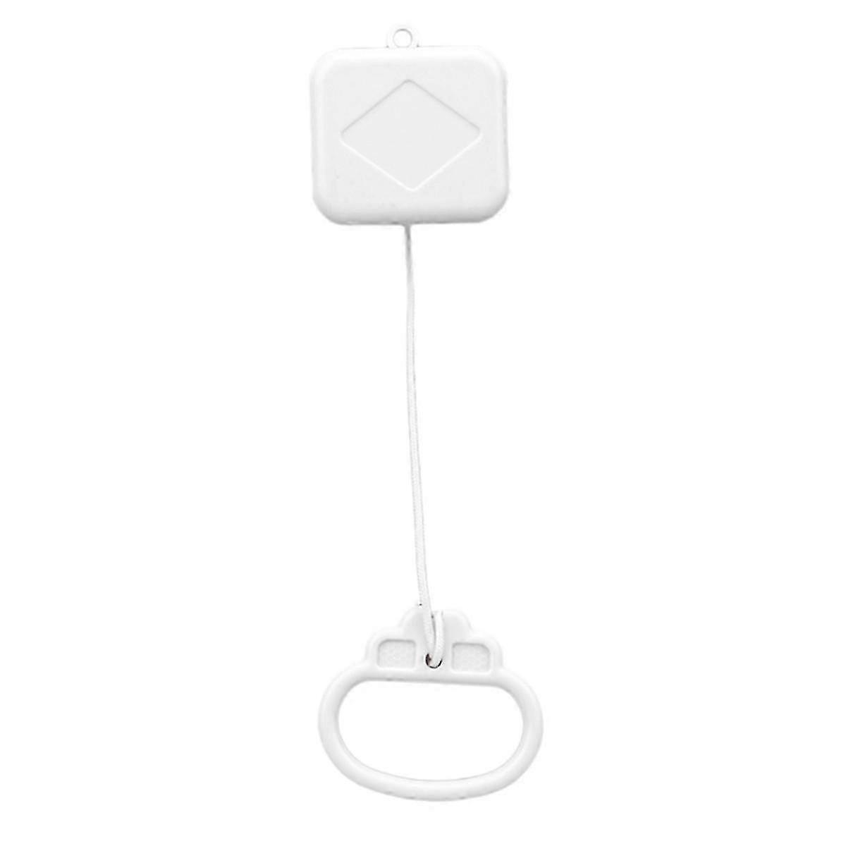 White Baby Rattle Bed Bell with Pull String Music Box Gift Accessory