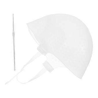 Reusable Silicone Highlight Hair Cap With Hook And Needle Hair Dyeing Staining Tools Punched Hole Cap Hair Coloring Products For Salon Home Use