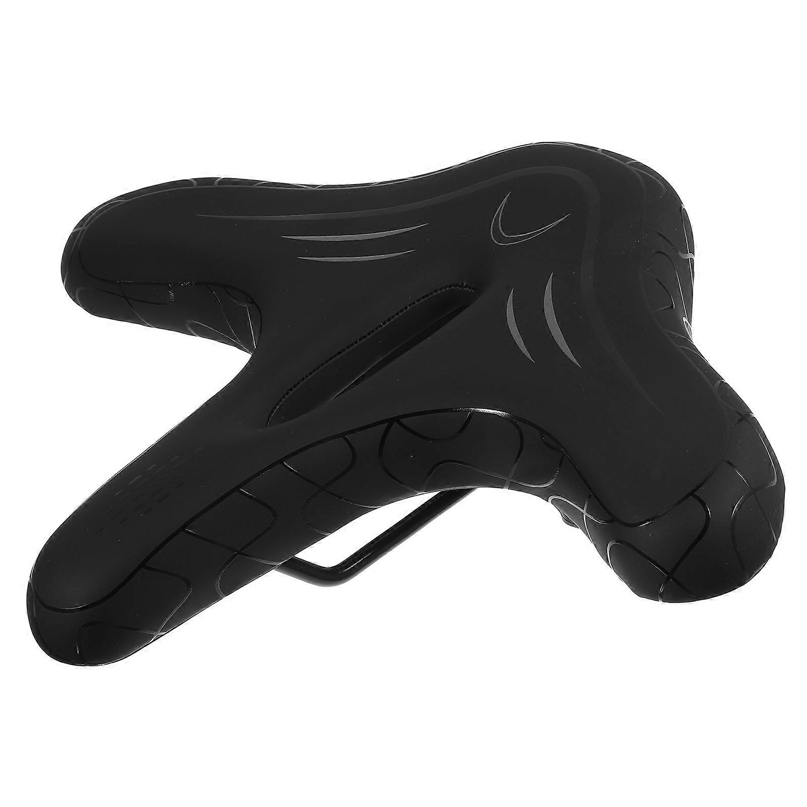 Selle de VTT large et confortable avec coussin noir