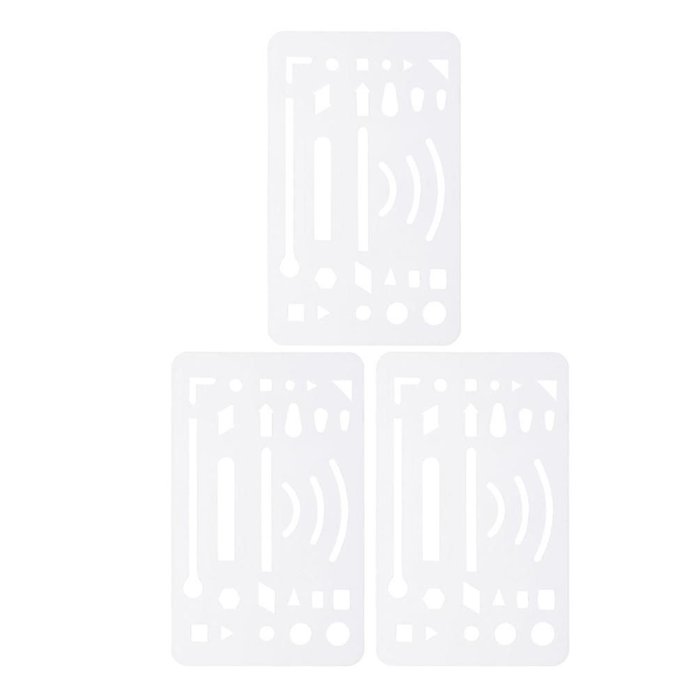 Erasing Shield Plastic Drawing Template for Drafting 3Pcs Kit