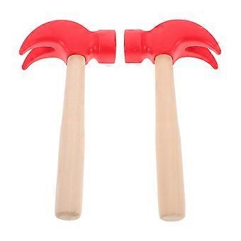 2Pcs Children Wood Hammer Tool Toy  Simulation Maintenance  Hammer Tools Toy