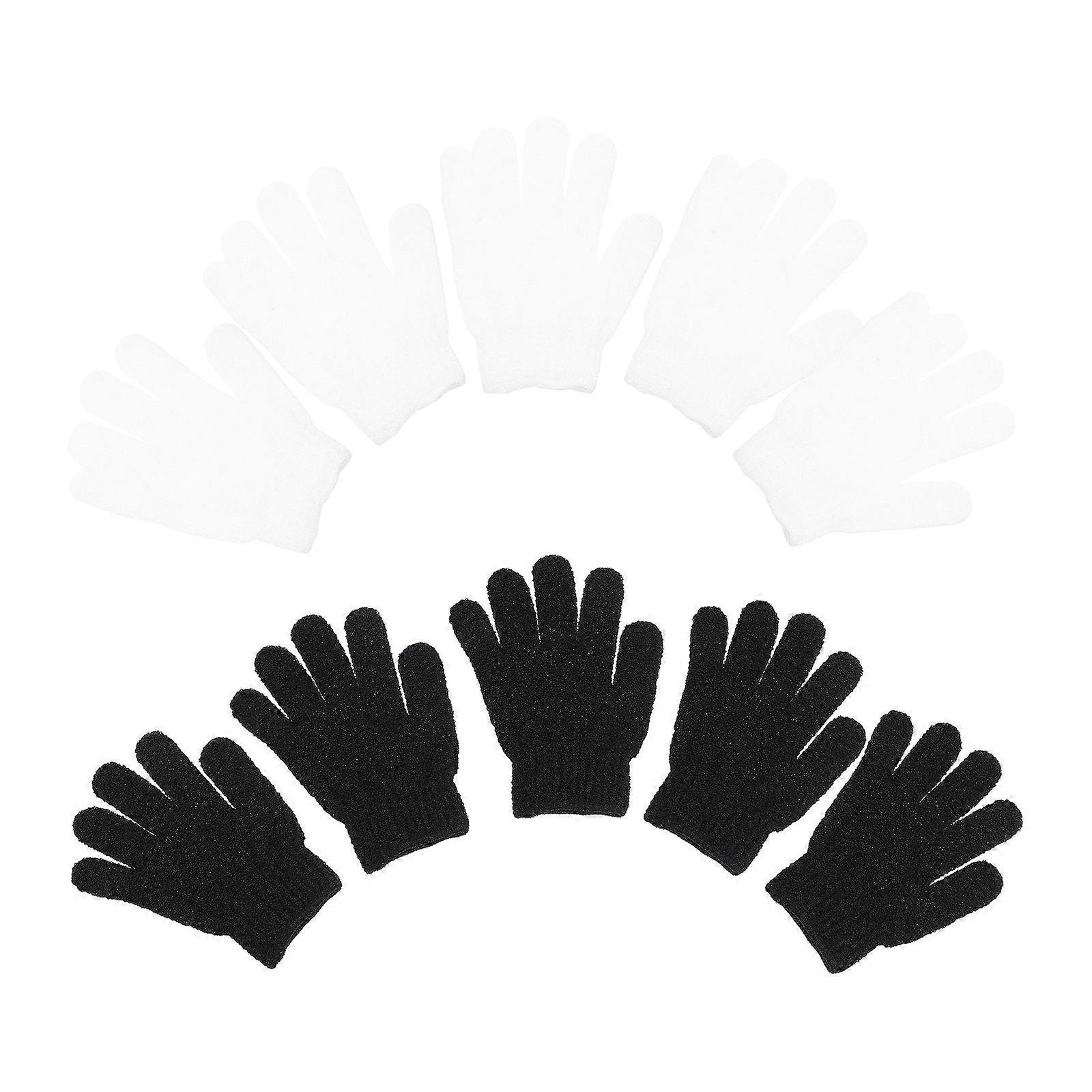 Duschhandschuhe mit fünf Fingern, 10er-Set