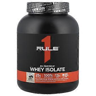 Rule One Proteins, R1 Protein™ Whey Isolaat, Cookies & Creme, 5,03 lb (2,28 kg)