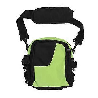 Dog Treat Training Bag Color Matching Shoulder Handheld Pet Snack Training Waist Pack Compatible withOutdoor Park Travel Green and Black