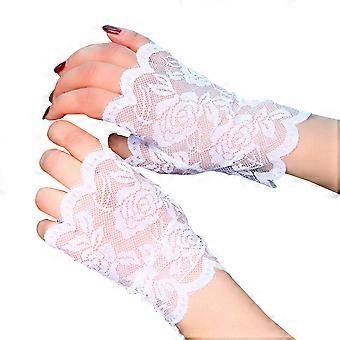 Fingerless Gloves Sun Protection Pair Women Half Hand Gloves for Driving