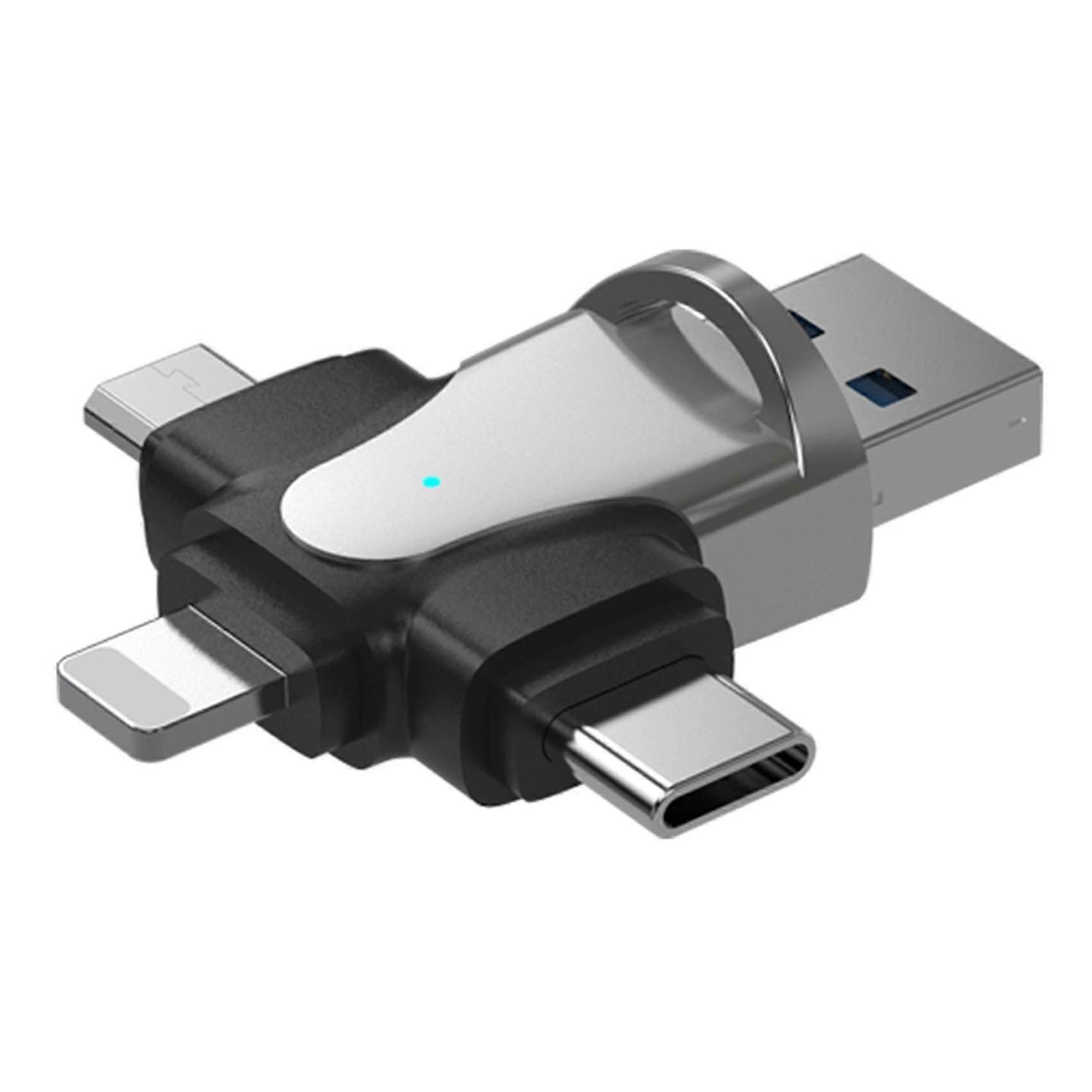 4 In 1 Multi-function Usb Flash Drive 64gb Memory Stick Silver