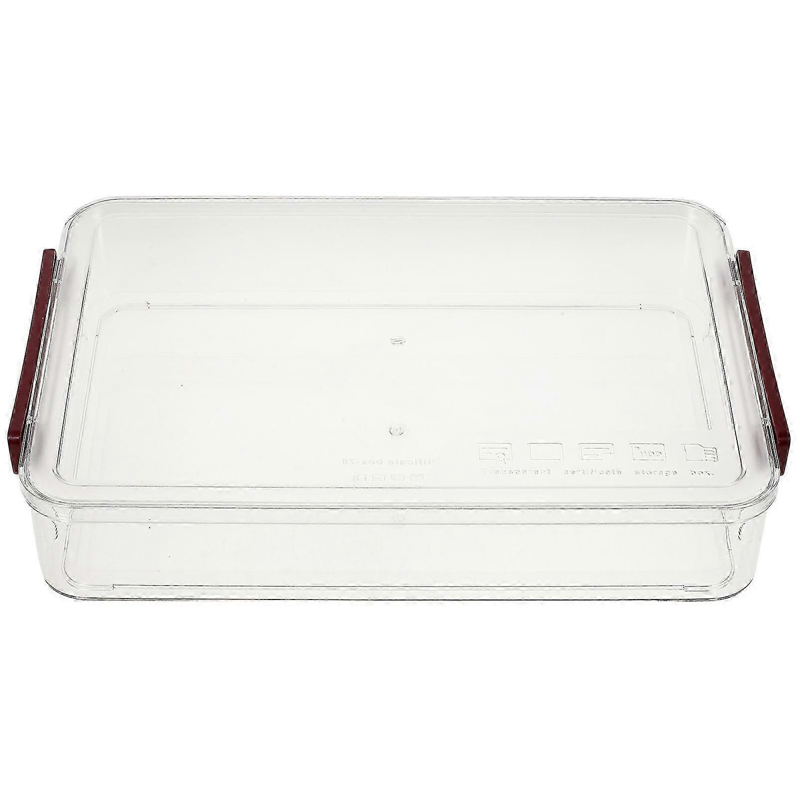 Portable Project Case for File Organization Transparent Box