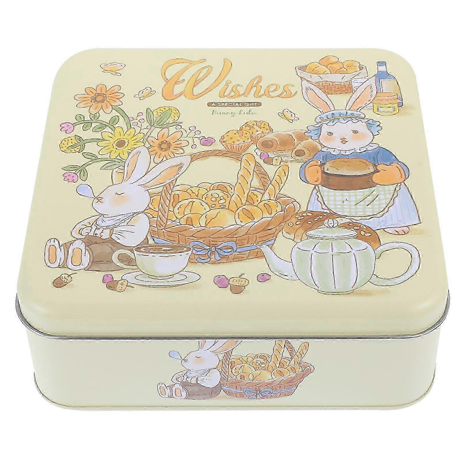 Decorative Metal Empty Square Tin Box Tinplate Candy Cookie Gift Storage Container