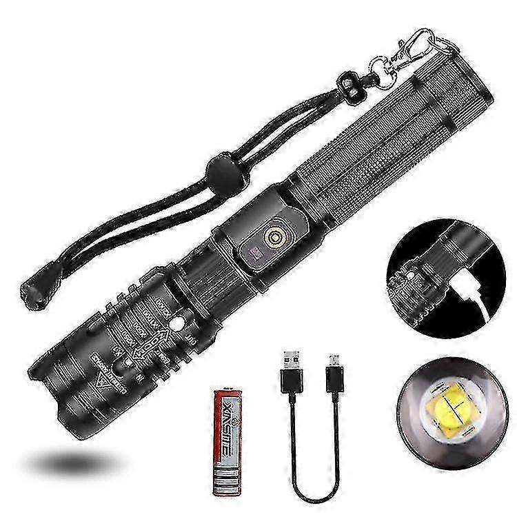 Outdoor USB Rechargeable P50 Strong Light Flashlight