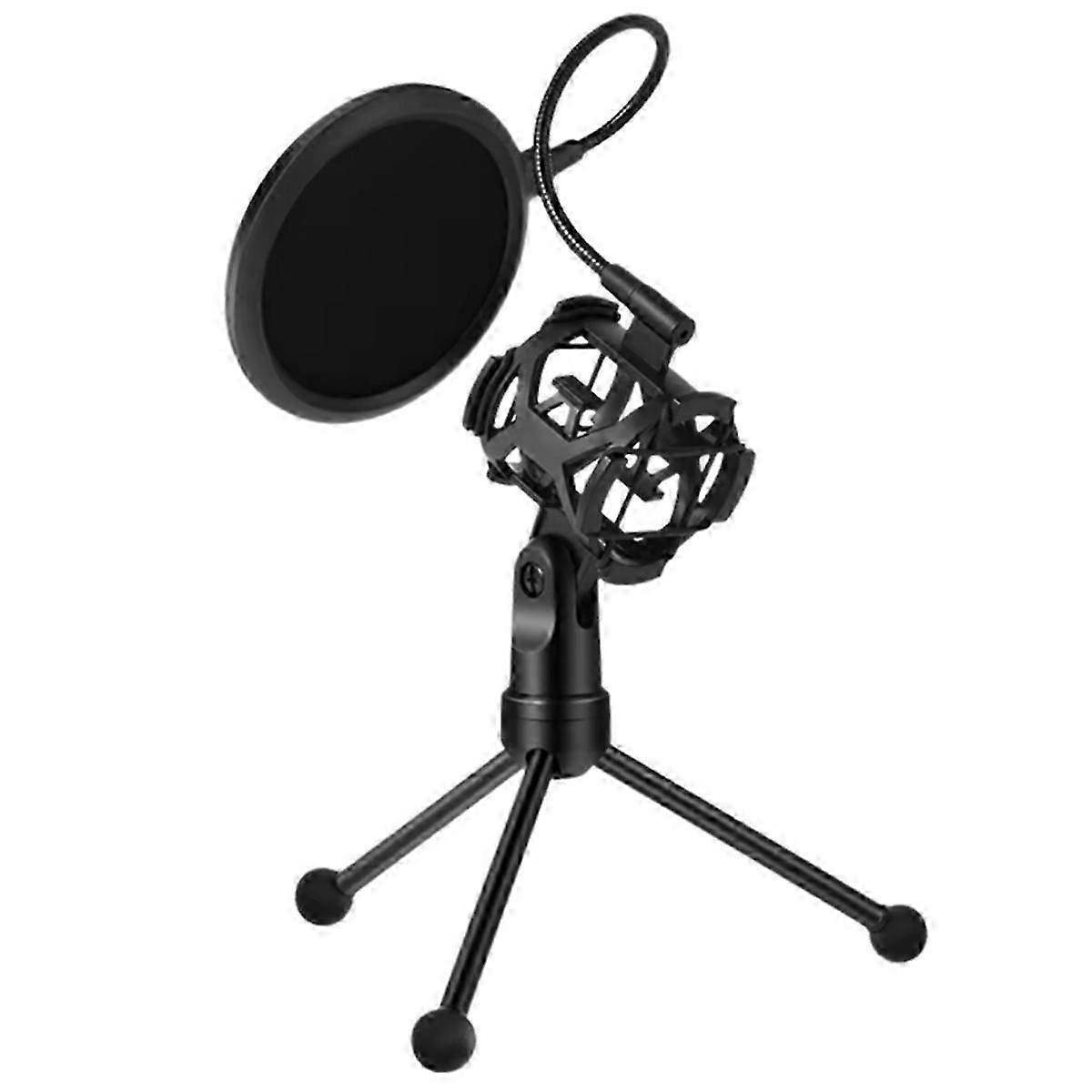 Professional Microphone Tripod Stand Isolation Shield Filter for Recording Maximum Isolation From H