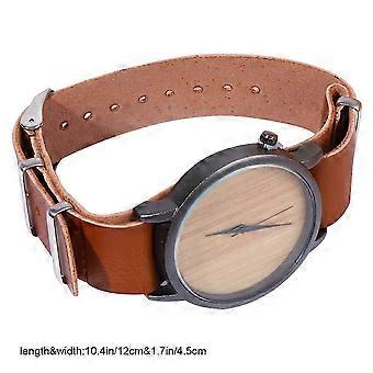 Simple Style Wrist Watch Wooden Watch compatible with Women Use Brown