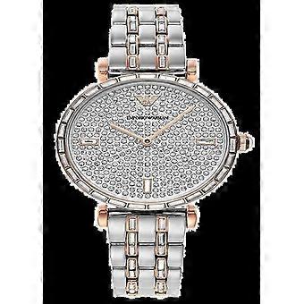 EMPORIO ARMANI AR11293 Women's Watch in Silver and Rose Gold Two-Tone Stainless Steel
