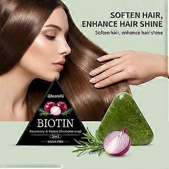 Rosemary & Biotin Shampoo Soap, Plant Derived Nourishing Solid Hair Cleansing Bar, Oil Control Fluffy Smooth Refreshing Daily Hair Care Treatment