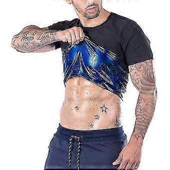 Men Sauna Suit Heat Trapping Shapewear Sweat Body Shaper Vest Slimmer Saunasuits Compression Thermal Top Fitness Workout Shirt-6