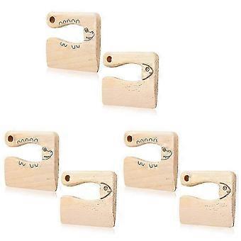 6 Pieces Non-Toxic Wooden Kids Knife Training Dexterity Rounded Edges Fruits Vegetables