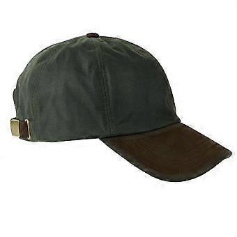 Hamilton Wax Leather Peak Baseball Cap ZH009 Olive