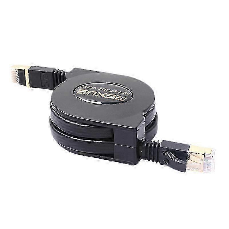 REXLIS 5FT Cat7 RJ45 LAN Cable Adjustable Retractable Ethernet Cable Flat Internet Network Cable fo DK