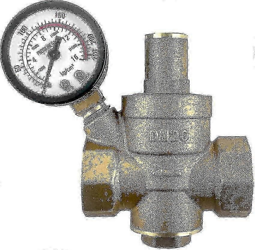 Adjustable Brass Pressure Reducer With Gauge