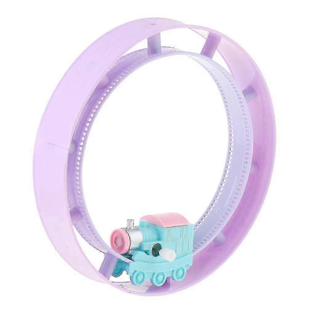 Mini Clockwork Train Track, Tumbling Train on Rails Rolling Circle, Kids Gift