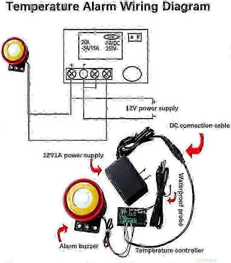 DC 12V Digital Thermostat Temperature Controller with Sensor -50~110