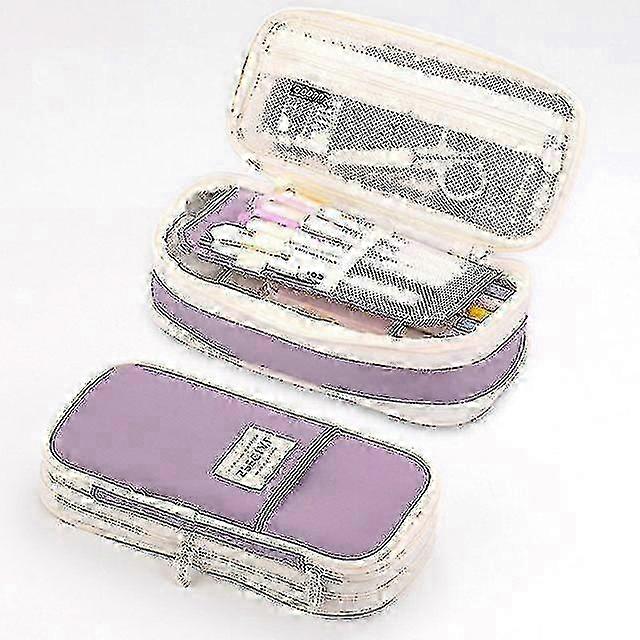 Foldable Canvas Pencil Case Large