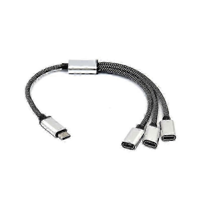 Nylon Braided USB C Splitter
