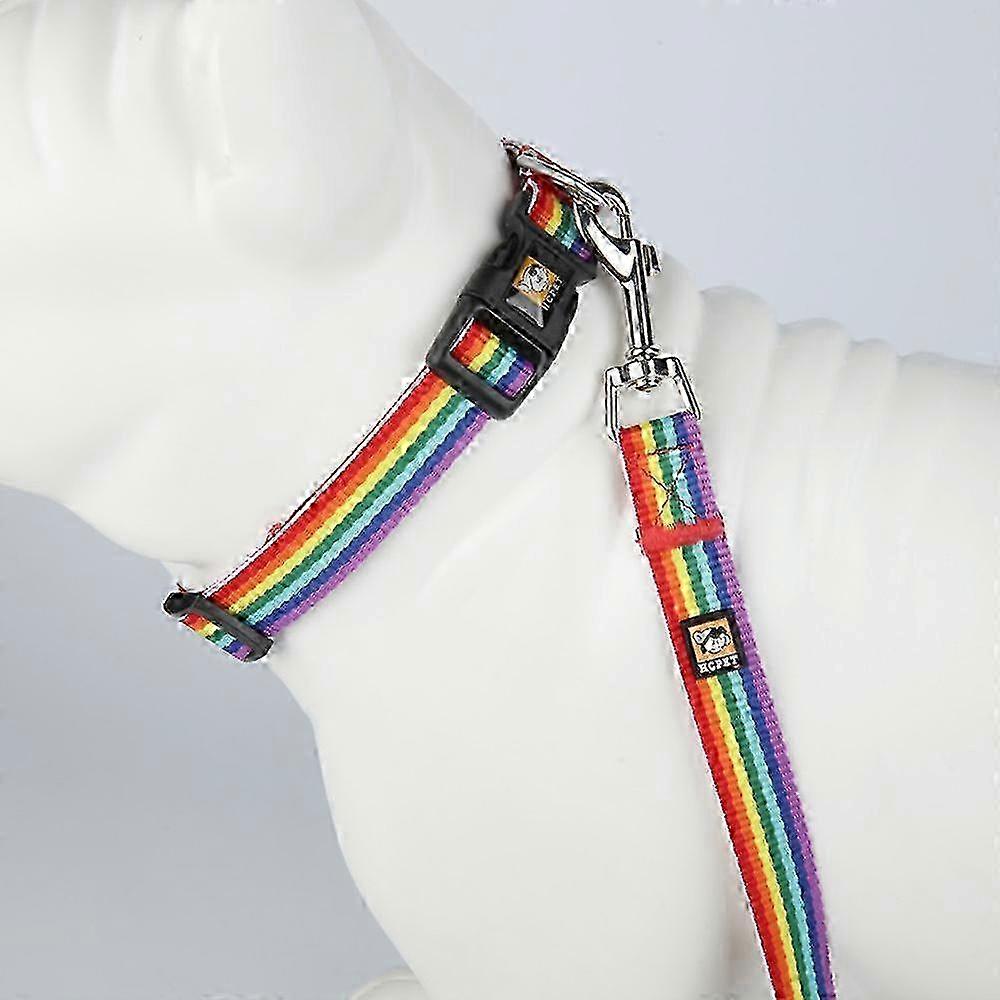 Durable Rainbow Nylon Dog Collar