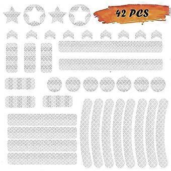 Juego de 42 pegatinas reflectantes para superficies lisas