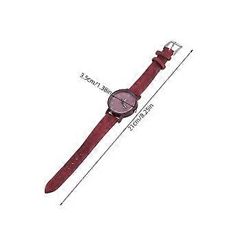 Quartz Watch Casual Wrist Watch for Women 1Pcs Red Simple Birthday Gift Timepiece
