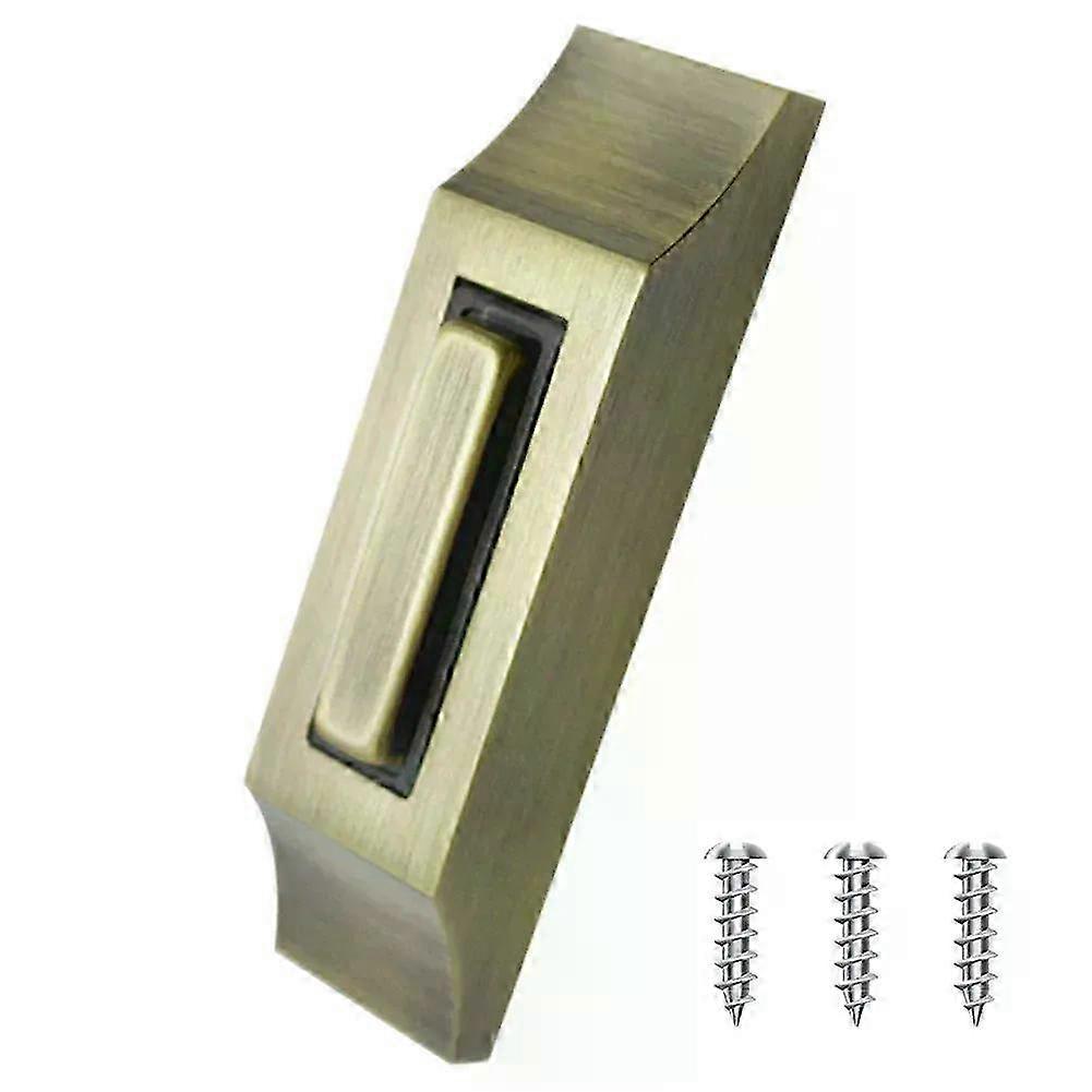 1PCS Wired Lighted Doorbell Button Home Doorbell Switch Wall Button With Indicator Antique Brass Rectangular Door Bell Button