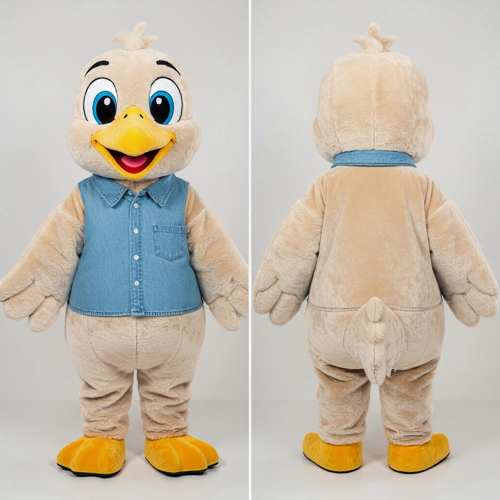 MASTICOT Beige Velvety Gull Mascot