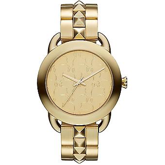 Karl lagerfeld pop Watch for Unisex Analog Quartz with Stainless Steel Bracelet Plated in Gold KL2204
