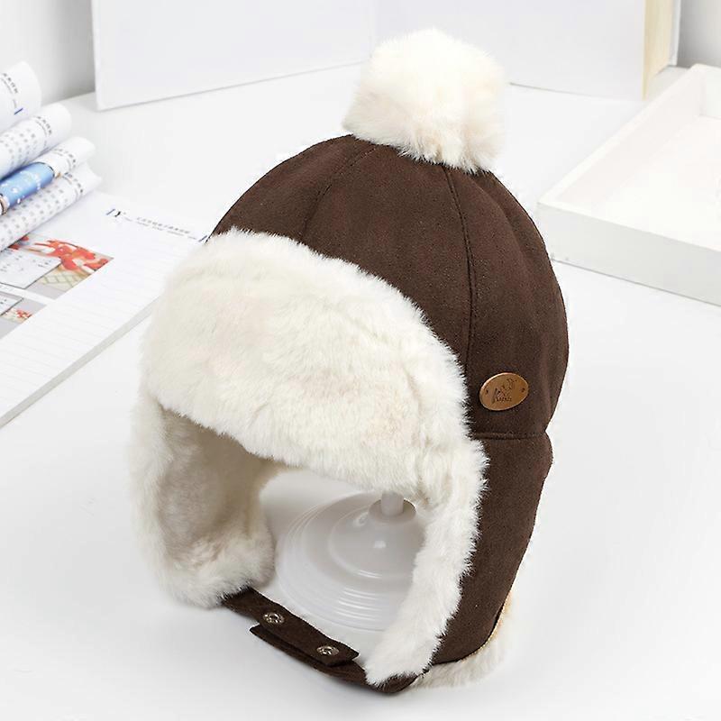 Super Soft Plush Trapper Earmuff Hat for Cold Weather