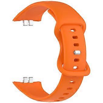 Orange Silicone Watch Band, Quick Release Adjustable Waterproof Smartwatch Wristband for Honor Rossini 2i