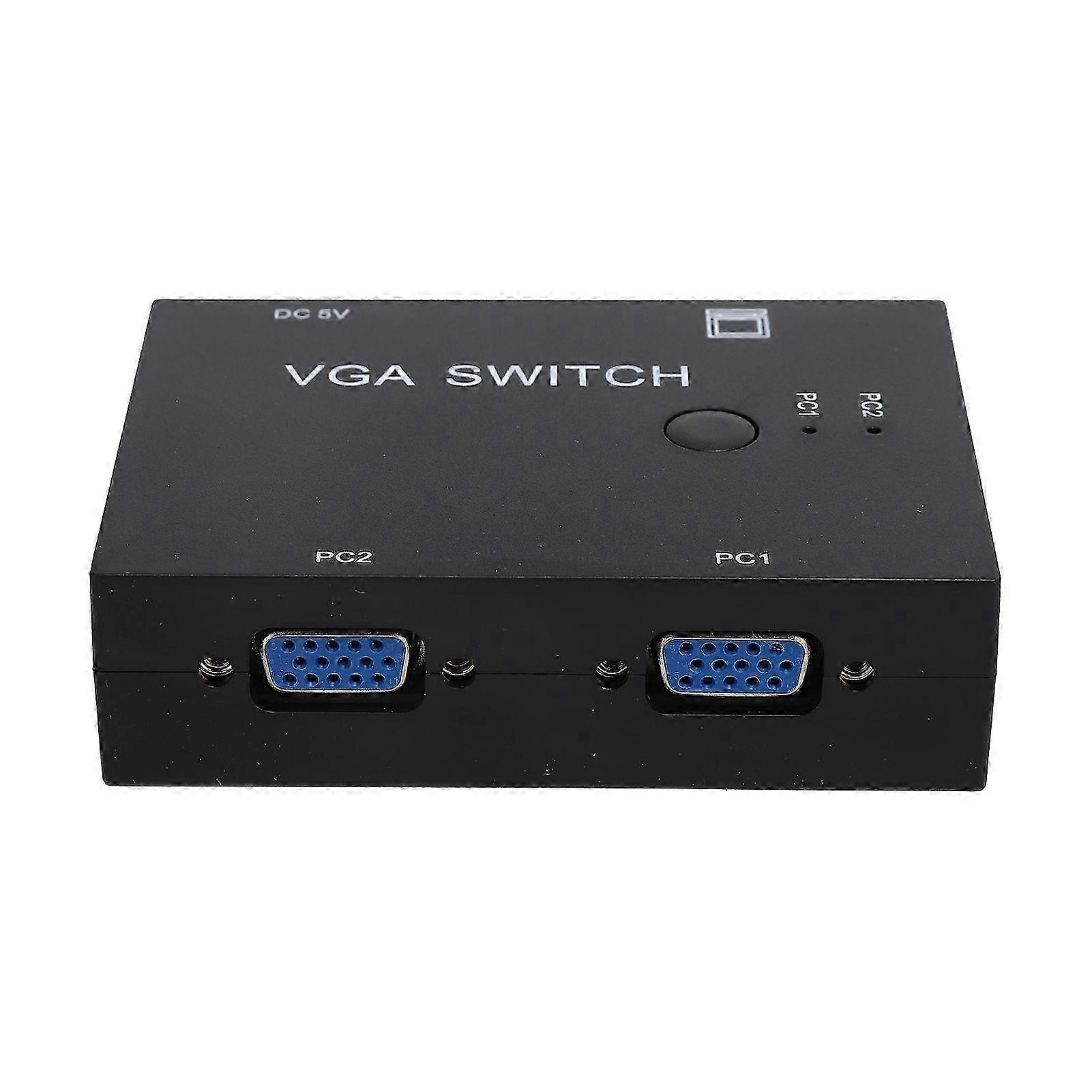 Plug-and-Play VGA Switch 2 Computers 1 Screen