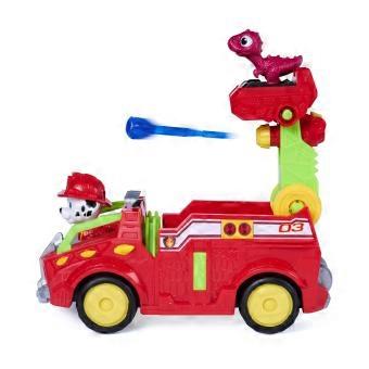 PAW Patrol Dino Film Marshall Brandbil med Figur, Rabarber Dino
