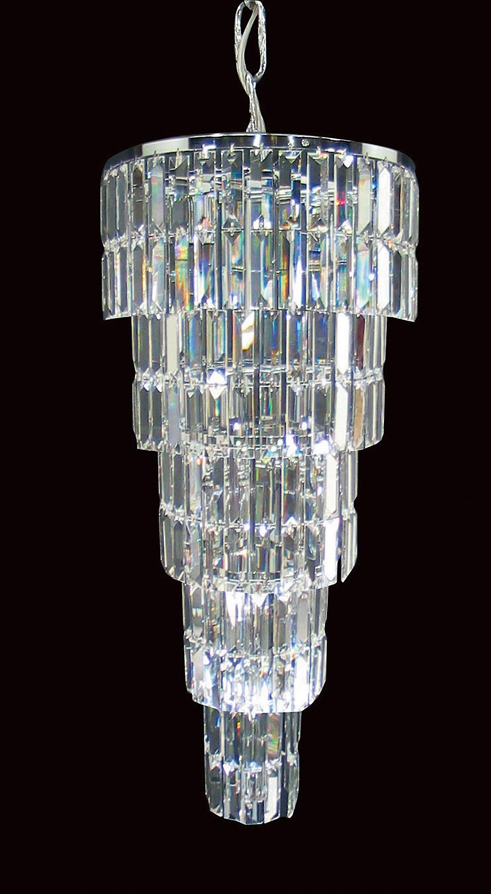 Padua 7 Light Polished Chrome Lead Crystal Ceiling Pendant