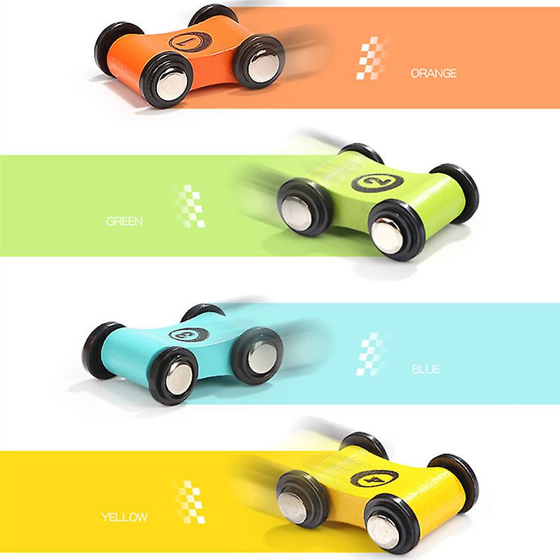4pcs Child Scooter Miniature Track Sliding Racing Inertial Pull Back Car Toy